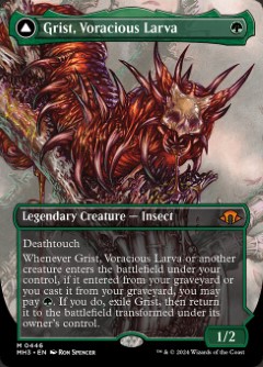Grist, Voracious Larva // Grist, the Plague Swarm Modern Horizons 3 Alternate Art
